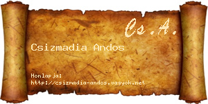 Csizmadia Andos névjegykártya